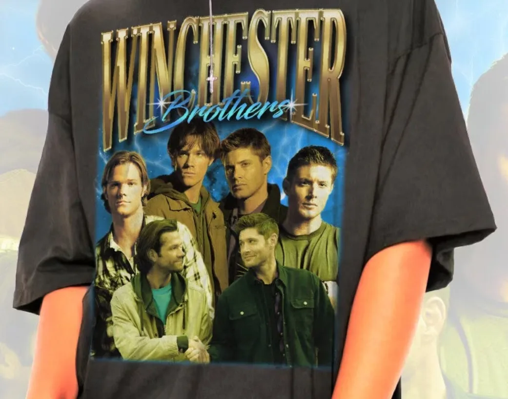 

Retro Winchester Brothers Shirt Dean Winchester Supernatural Movie Gifts T-shirt