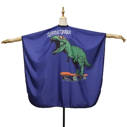 Children Hairdressing Cape Dinosaur Cartoon Pattern Haircutting Cloth Salon Waterproof Barber Apron Kid Hair Dyeing Styling Tool