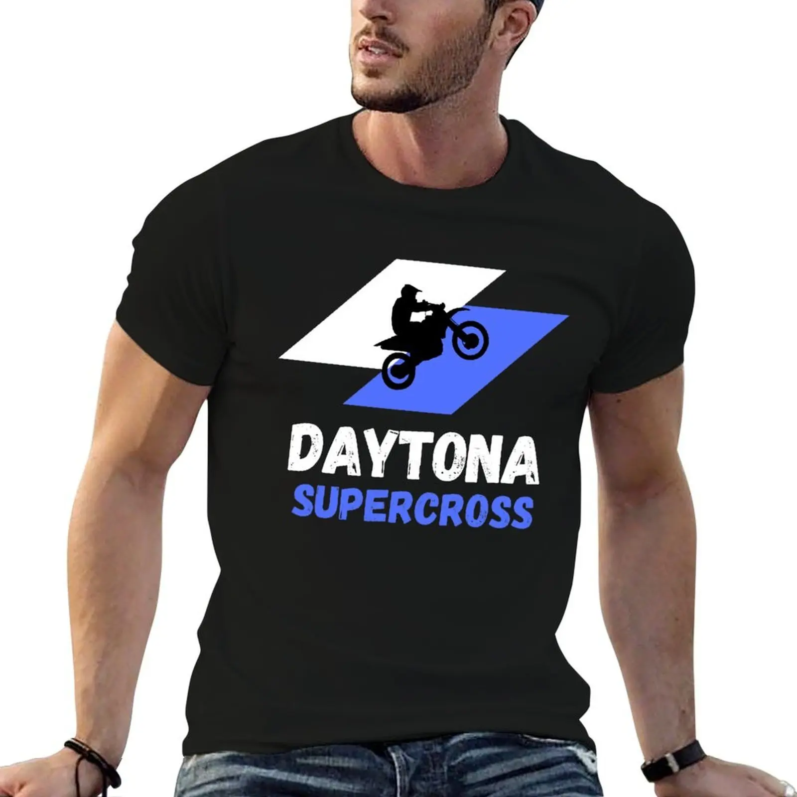 

Daytona Supercross T-Shirt t shirts for man graphic tees cotton tshirt 100% man t shirts for men T-shirt