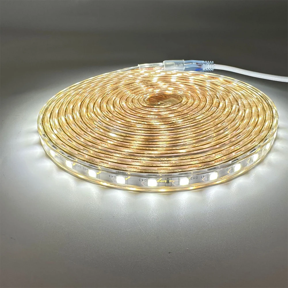 

Светодиодная лента SMD 5050, теплый белый свет, IP65, водонепроницаемая, гибкая, с вилкой стандарта ЕС, 3000-6500K, для вечеринок и фестивалей