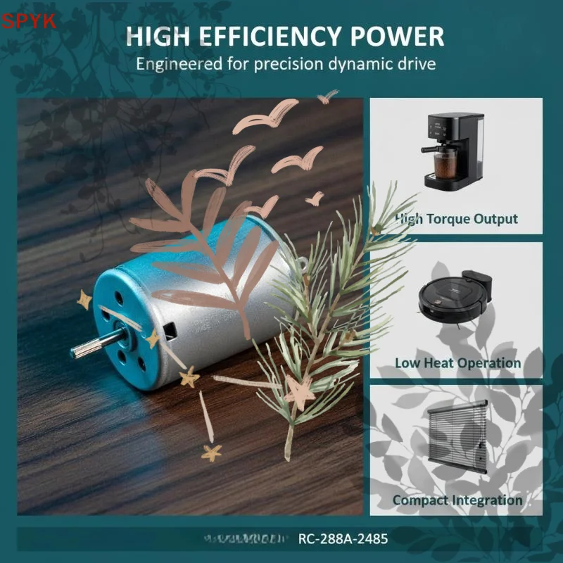 1/3Pcs RC-280SA-2485 Mini DC Motor DC6V High Speed Carbon Brushed Motor With Knurled Shaft For DIY Projects Electric Toys Repai