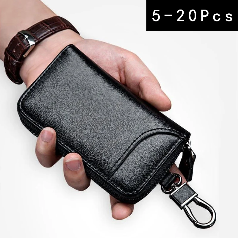 5/10/20Pcs Wholesale Key Bag Simple General Business Motor Car Key Bag Large Capacity Waist Hanging Multi-function Key Chain Bag