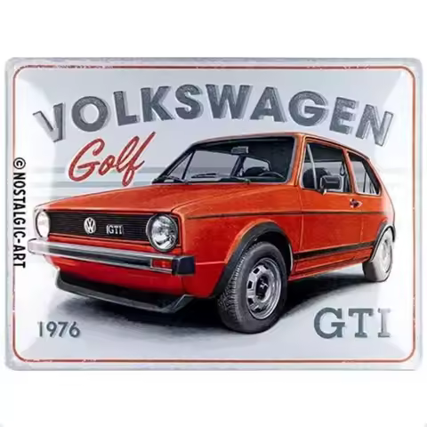 Nostalgic-Art Retro Tin Sign, , Golf &ndash; 1976 &ndash; Bus Gift idea, Metal Plaque, Vintage design for wall decoration