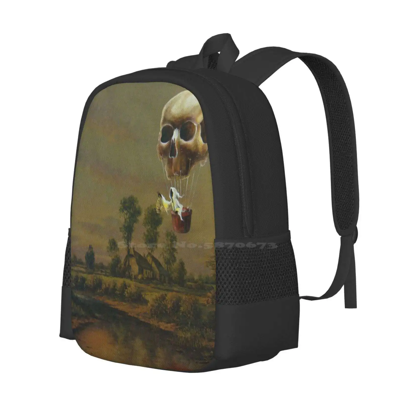 Travelling Ghost Hot Sale Schoolbag Backpack Fashion Bags Ghost Halloween Gothic Storybook Dream