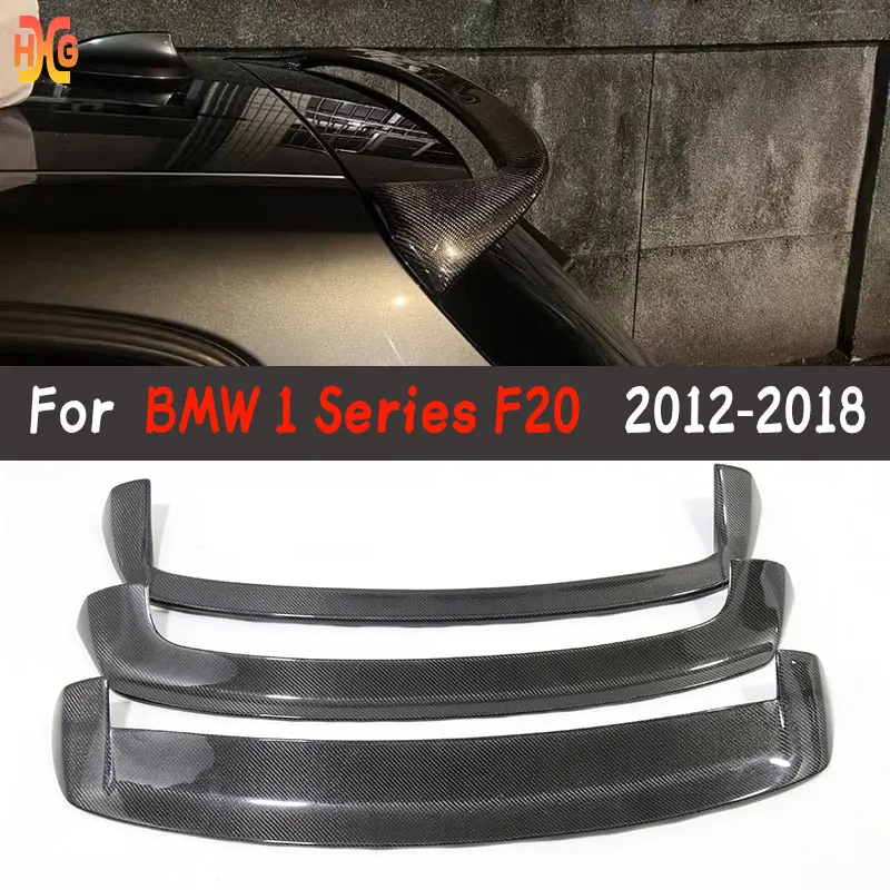 Real Carbon Fiber Rear Roof Spoiler 3D / MP / AC Style Ducktail Lip Rear Wing Modified Accessories For BMW 1 Series F20 118i