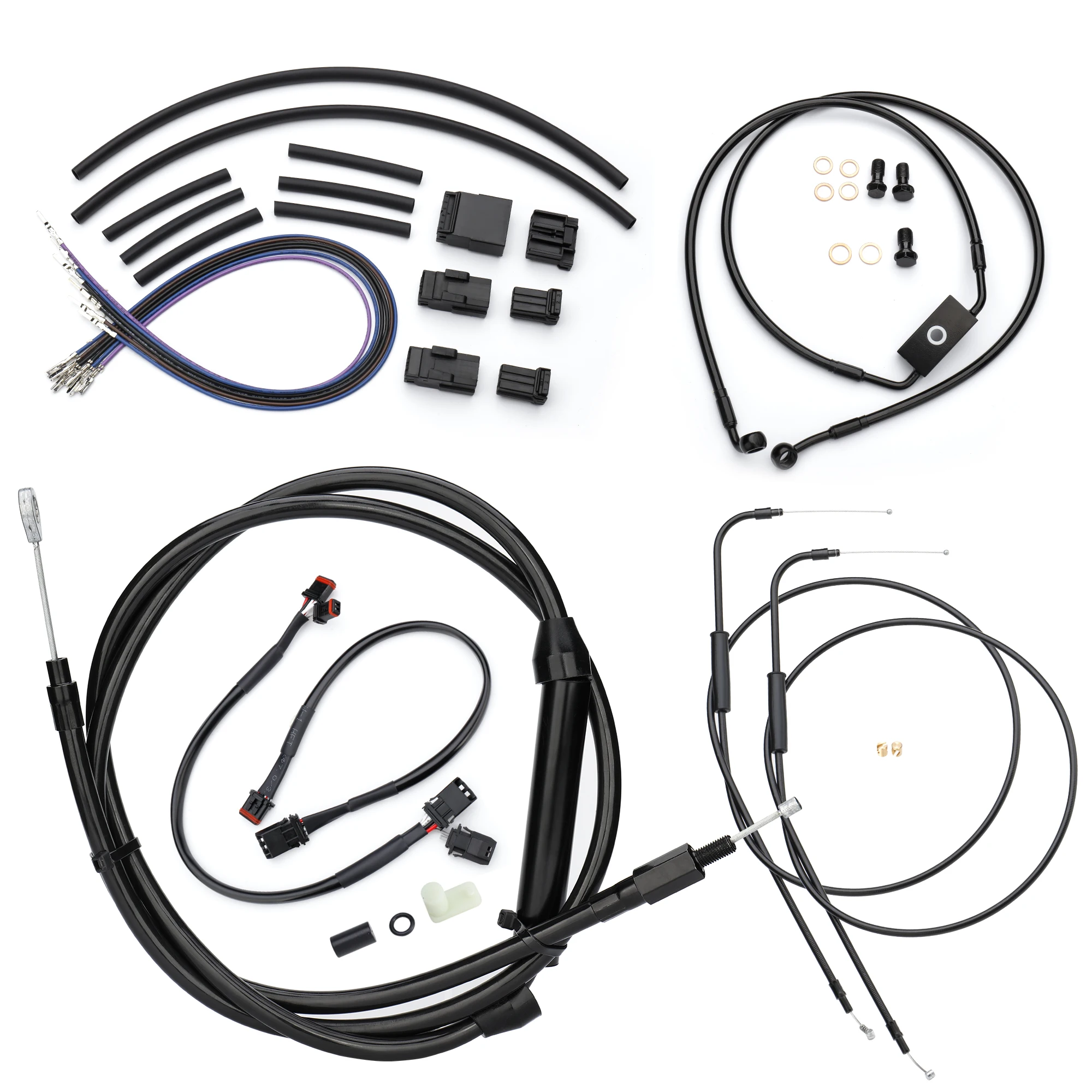 

Комплект удлинительного кабеля руля Sportster 12/14/16 дюймов для Harley 2014-2024 Iron XL XLH 883 1200 50 с моделями ABS