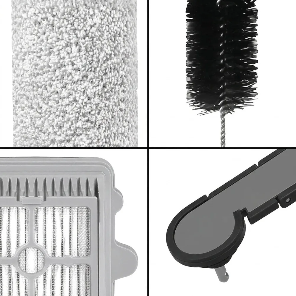 Main Roller Brush and Filter Pack for Roborock For F25 Floor Washer Includes 2 Brushes 2 Filters 2 Handles 1 Brush