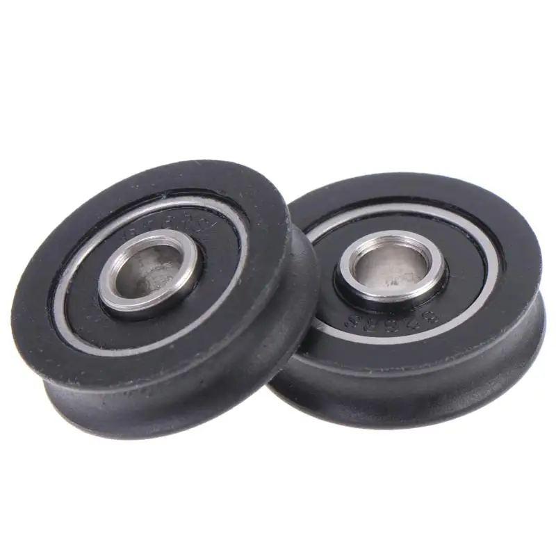 U Groove Nylon Bearing Roller 6x26x7mm POM Plastic Sliding Wheel Wear Resistant Load Bearing Guide Wheel For Door Window Track