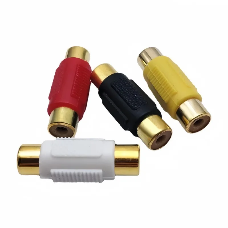 RCA Audio Konverter vergoldet Stecker Sound Adapter Buchse auf Buchse Koppler Sound Kabel Stecker – Detail 4