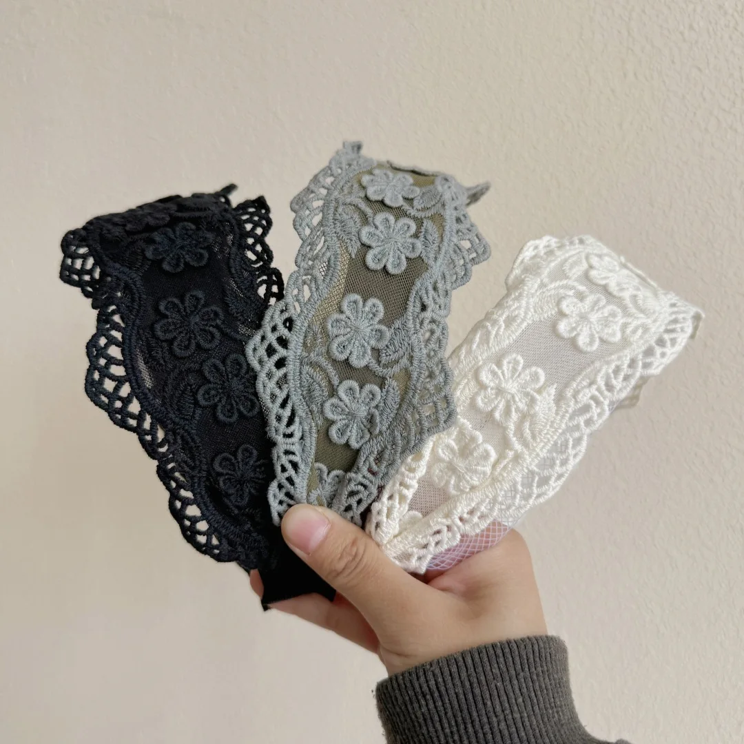 1/6 قطعة الأطواق الشعر للسيدات الدانتيل شبكة واسعة حافة الحلو لطيف Kawaii لطيف أنيق بسيط عصري تنوعا إكسسوارات الشعر