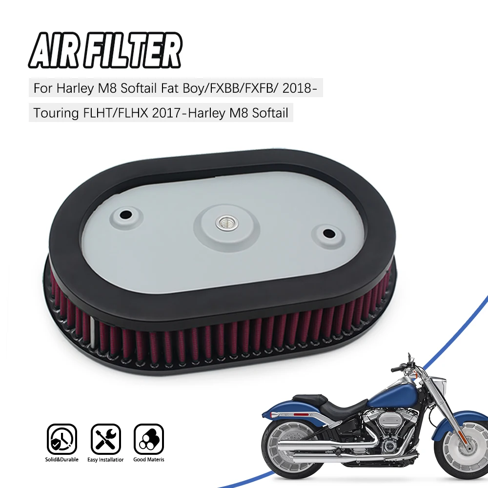 

Motorcycle Air Filter Intake Air Cleaner Element For Harley Softail Fat Bob FXBB Touring Road Street Glide