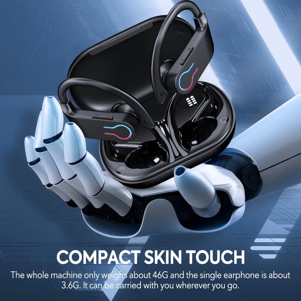 سماعات أذن لاسلكية Mpow-True ، Q63 ، IPX7 ، سماعات TWS مقاومة للماء ، بلوتوث ، وقت اللعب لمدة 60 ساعة ، وقت التحدث