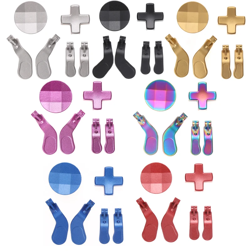 6 in1 المعادن D-وسادة الزناد المجاذيف استبدال Thumbstick ل Xbox One النخبة تحكم سلسلة 2 أجزاء طقم تصليح الملحقات