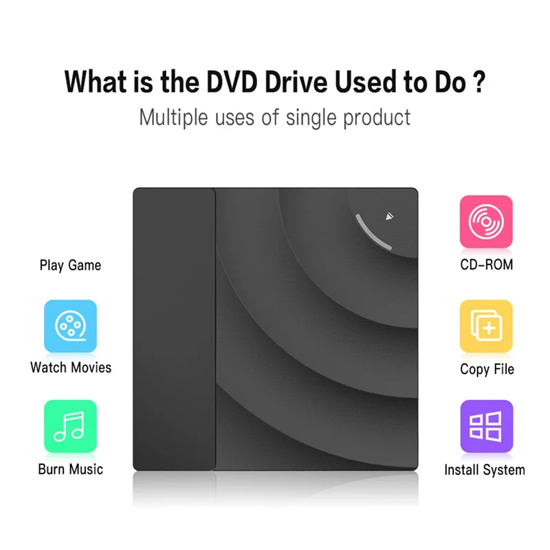 مشغل محرك الأقراص الضوئية الخارجي المحمول من النوع C USB 3.0 CD/DVD RW لأجهزة الكمبيوتر المحمول مع مفتاح اللمس