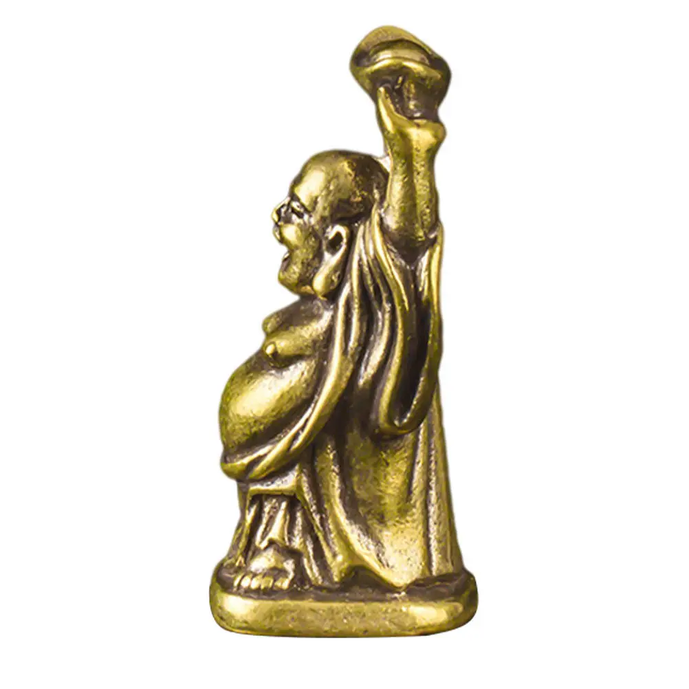 

1Pcs Maitreya Modeling Buddha Statue Feng Shui Ornament Desktop Home Office Brass Craft Decoration Prosperity Wealth