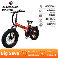 BAOLUJIE DZ2002 Adult Electric Bicycle 500W  Motor  E-Bkie 48V13AH Battery 20 Inch Tire City Commuter  Folding Electric Bike