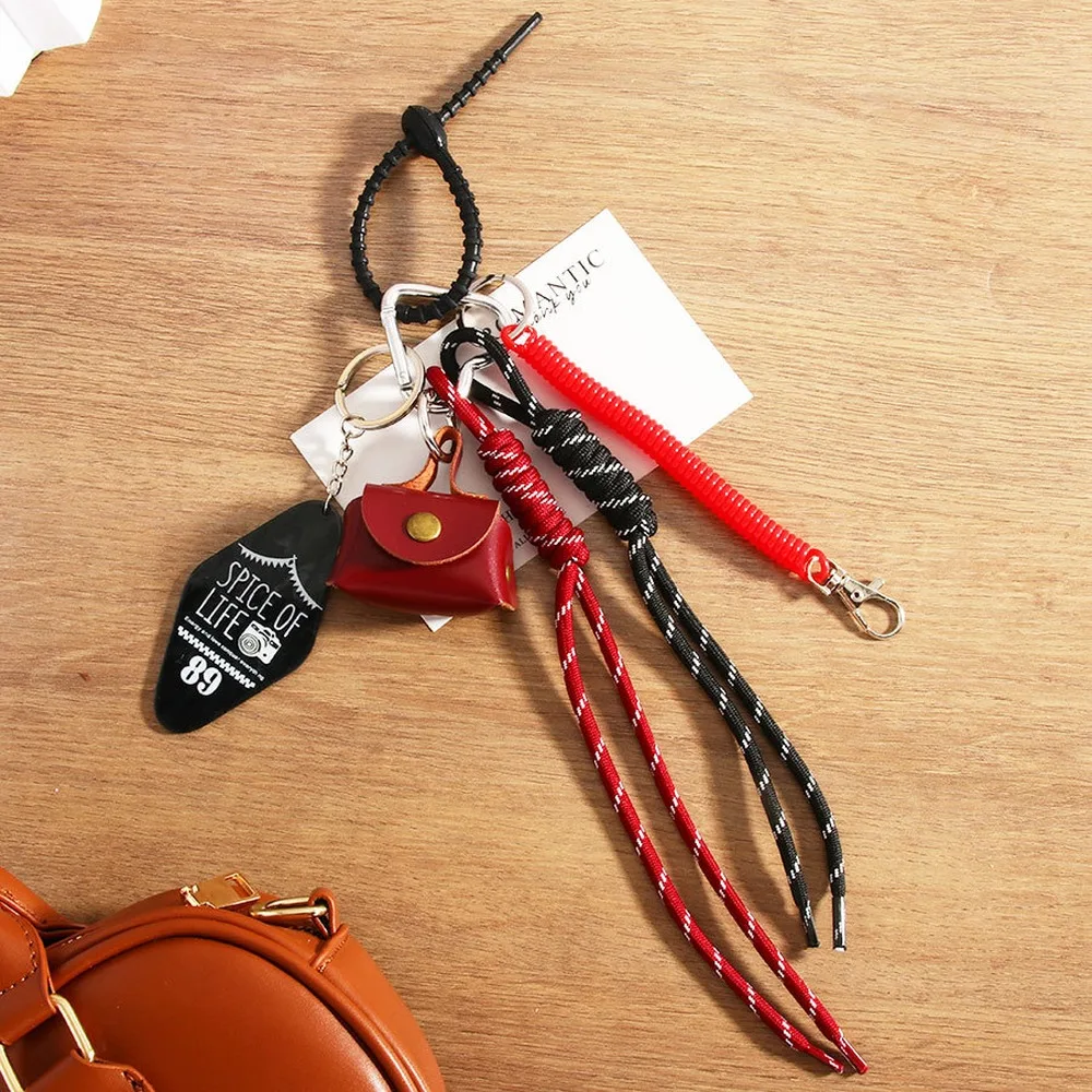 Mini Bag Charm Keychain Rope Multi Charm Layered Handbag Accessory Purse Decoration Key Ring Fashion Accessory For Everyday Bags