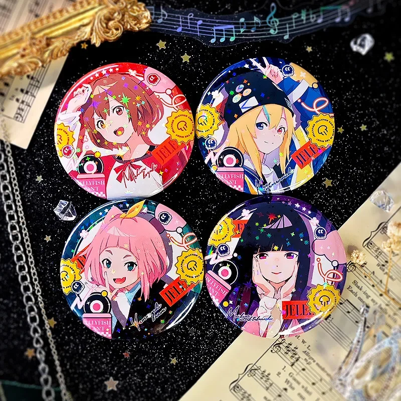 Anime Peripherals Mahiru Kozuki 58mm Laser Brooches Kawaii Girls Exquisite Adorable Cosplay Costumes DIY Premium Props