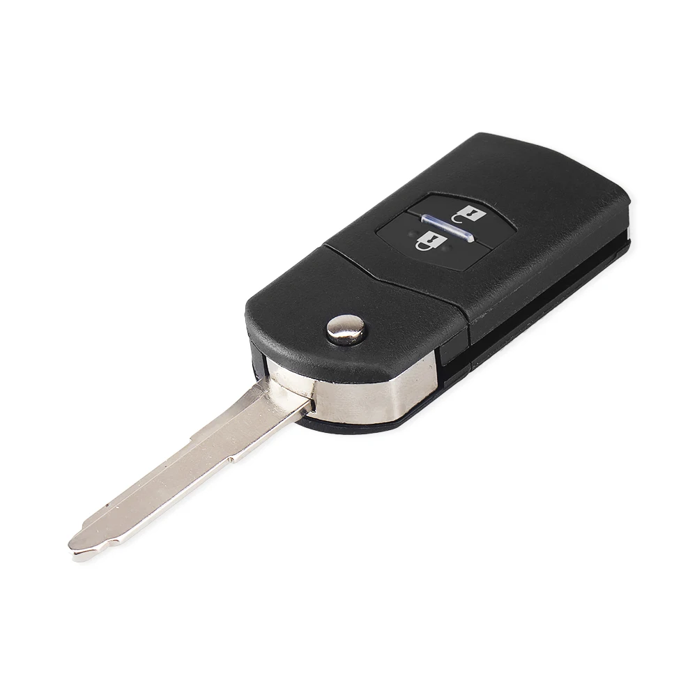 KEYYOU-carcasa de llave remota de coche plegable, 3 botones, sin cortar, para MAZDA 2, 3, 5, 6, RX8, MX5, reemplazo, envío gratis