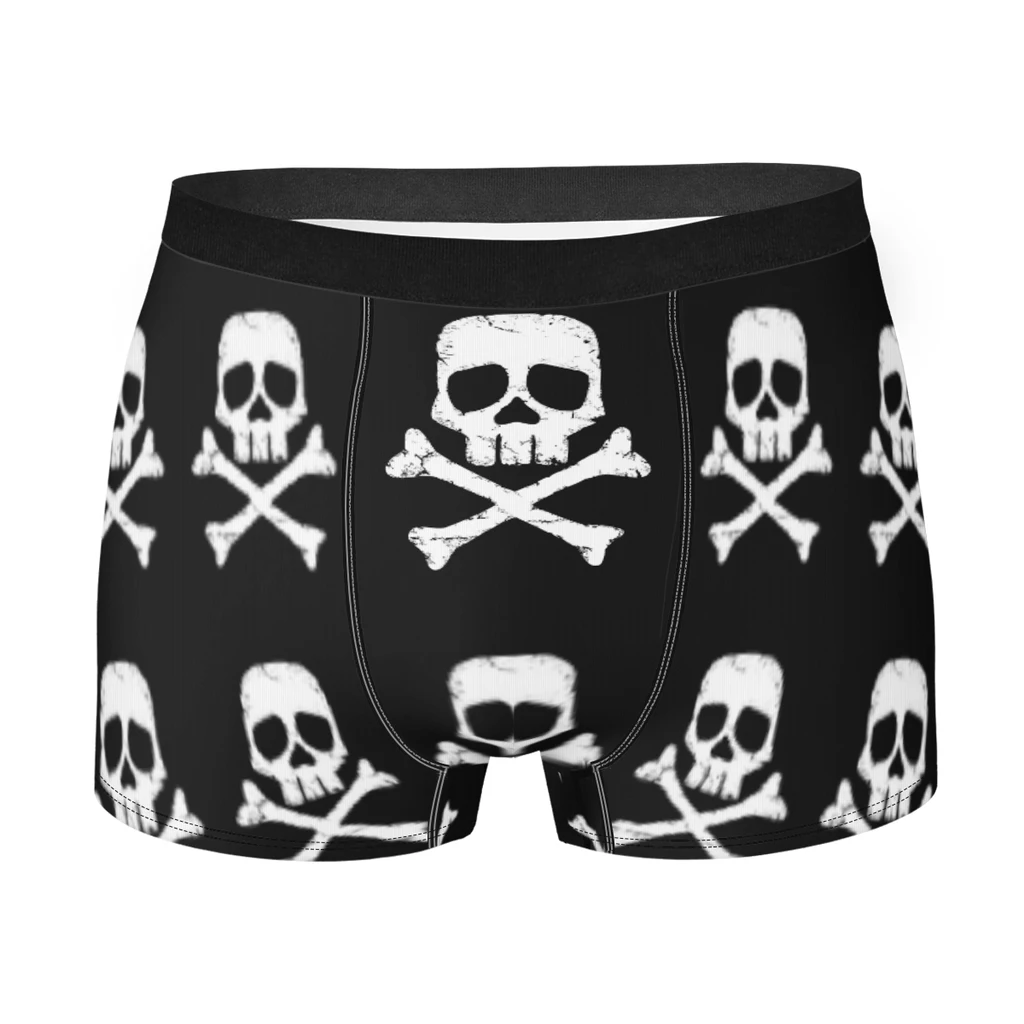 Captain Harlock Skull Underpants Homme Panties Man Underwear Ventilate Shorts Boxer Briefs