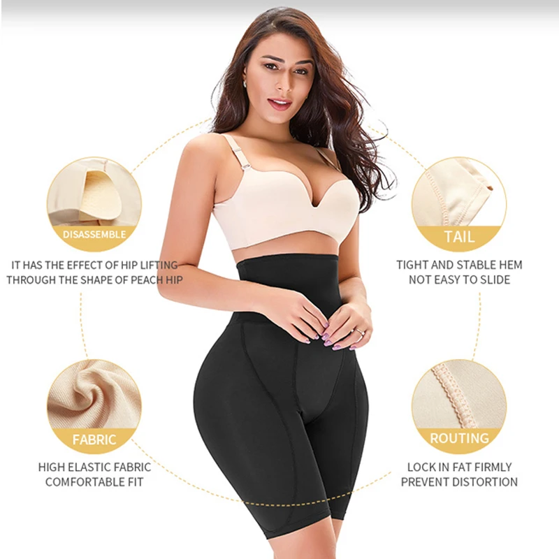 Women Hip Pads Fake Ass Butt Lifter Panties High Waist Fake Buttocks Tummy Control Lingerie Enhancer Booty Lifting Thigh Trimmer