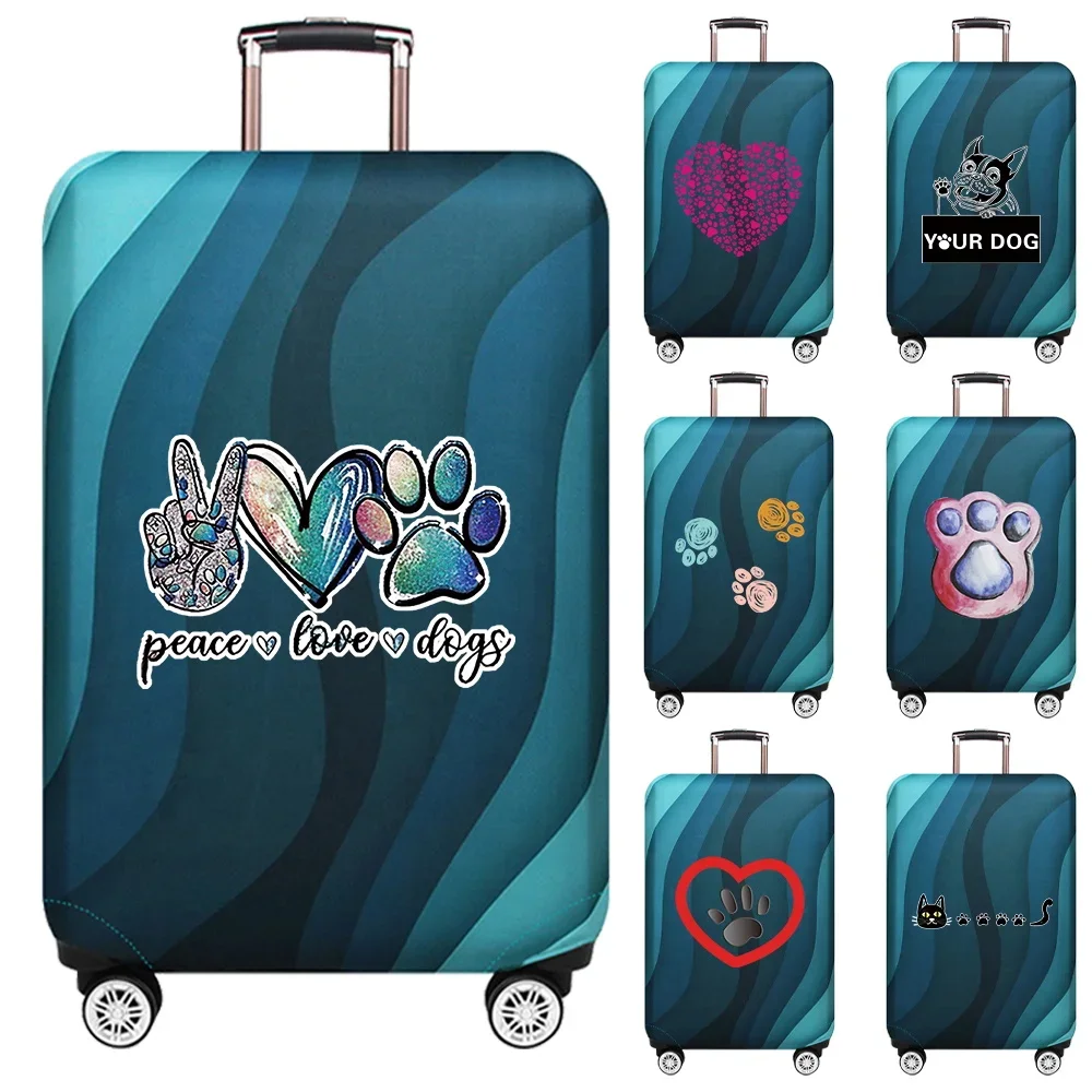 Luggage Cover Stretch Fabric Luggage Protective Covers Dust Cover Anti-Scratch Protective Suitcase Covers Footprints Series