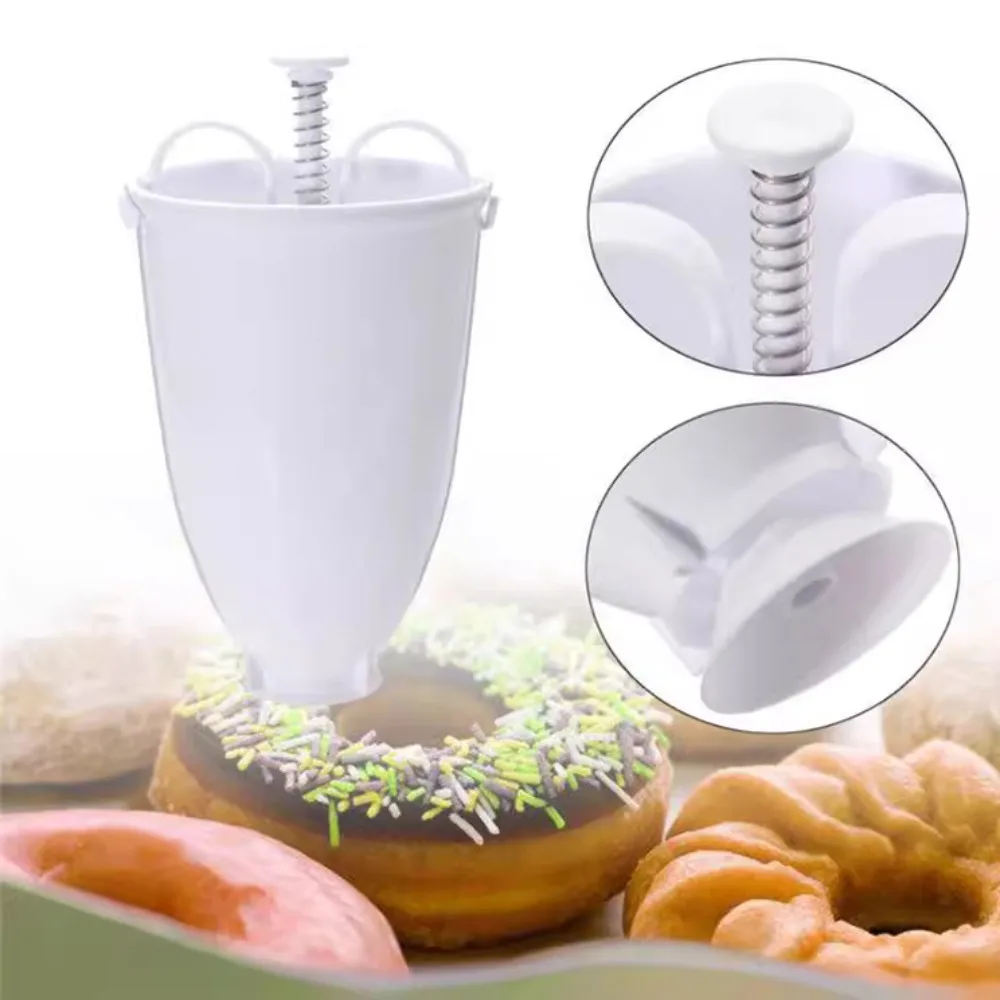 1pcs Donut Mold Maker Hand Extruded Dessert Mold DIY Baking Tool PP Plastic Manufacturer Wholesale