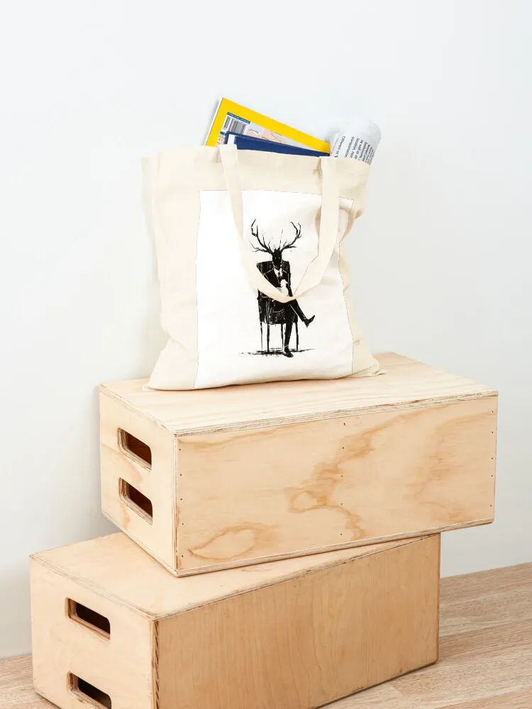 Hannibal Lecter NBC Stag Antlers Lamb Tote Bag canvas bags Canvas bag for women Fabric bag canvas tote