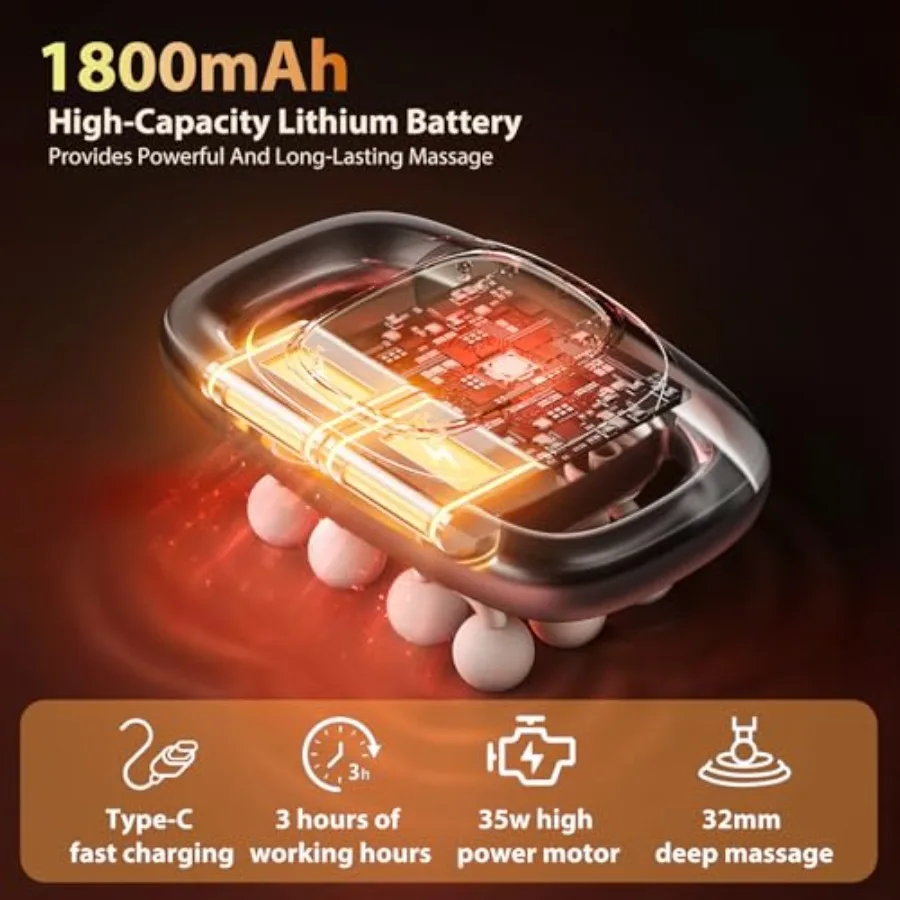 12-Head Massage Gun 3 Modes 30 Levels Of Intensity Electric Deep Tissue Massager Relieves Muscle Pain All Over The Body 4k Smar