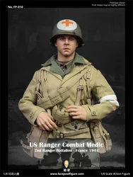 Facepoolfigure FP010 WWII US Ranger Combat Medic Soldier 1944 Mini Helmet X Belt Accessories Fit 12