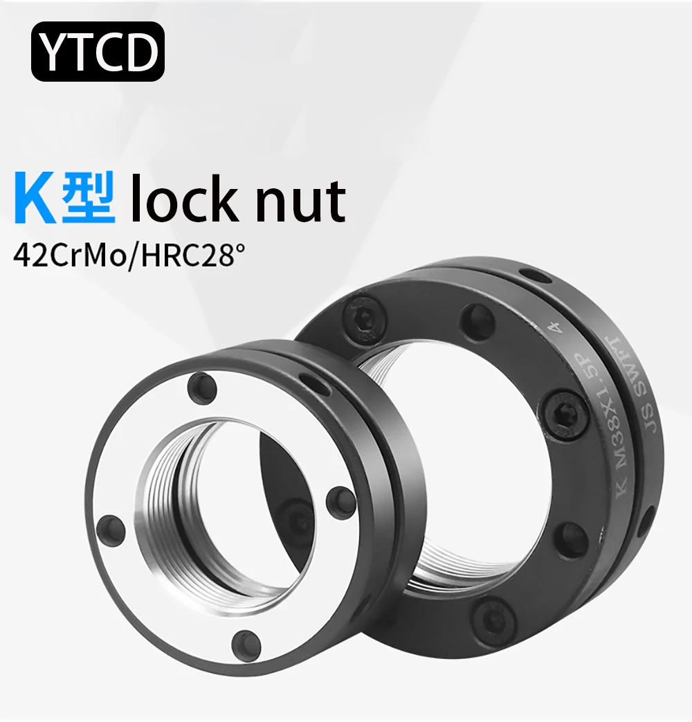 Lock Nut K-type Axial Precision Lock Nut Round Anti-Loosening Self-Locking Nut M30/*1.0P