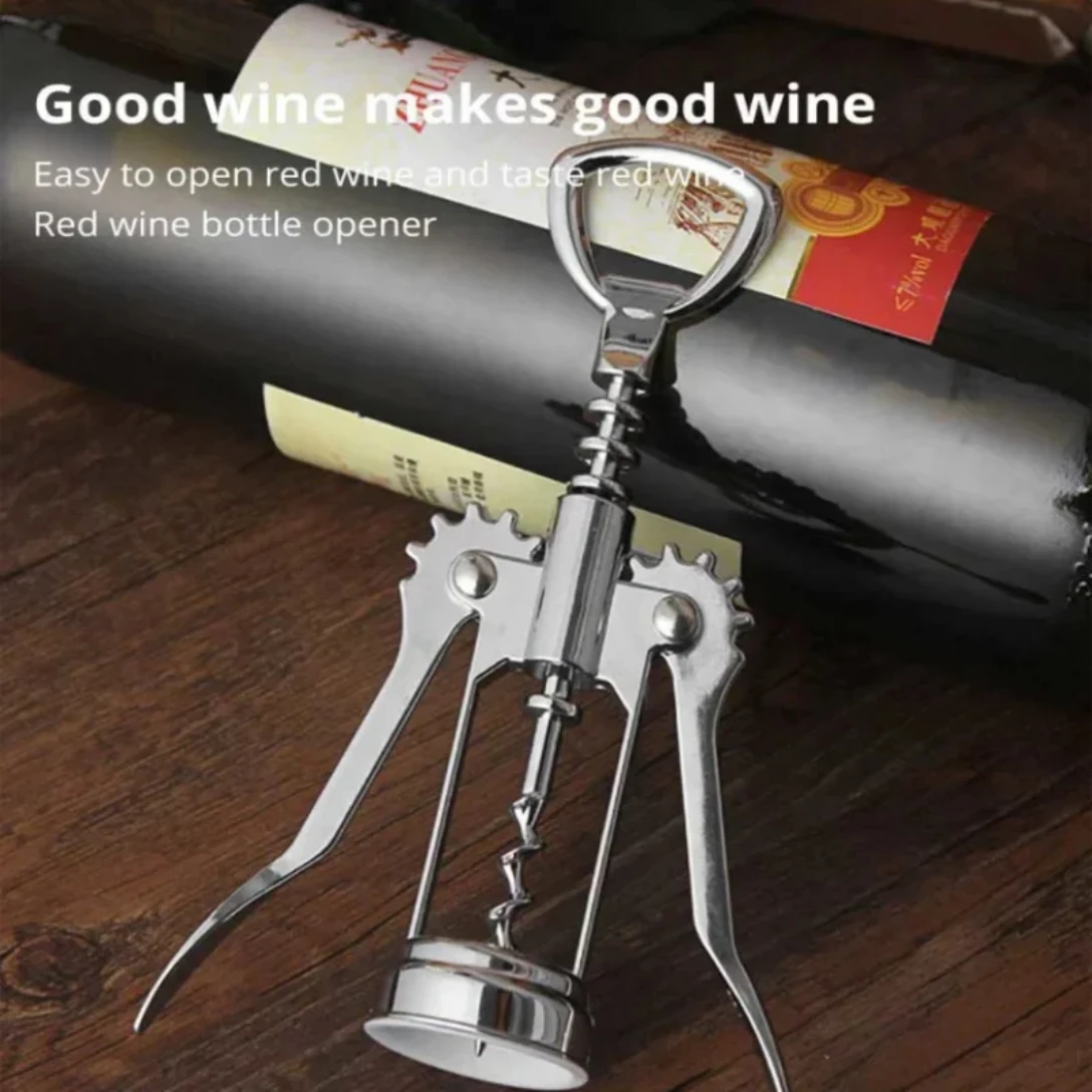 Hot Wine Opener Stainless Steel Red Wine Opener Wing Type Metal Sommeliers Corkscrew Bottle Openers Corkscrew Wine Cork Remover