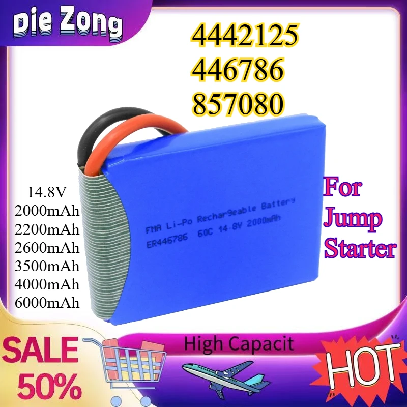 New 4442125 446786 857080 2000-6000mAh 14.8V Rechargeable Battery for Car Jump Starter Booster Jumper Igniter