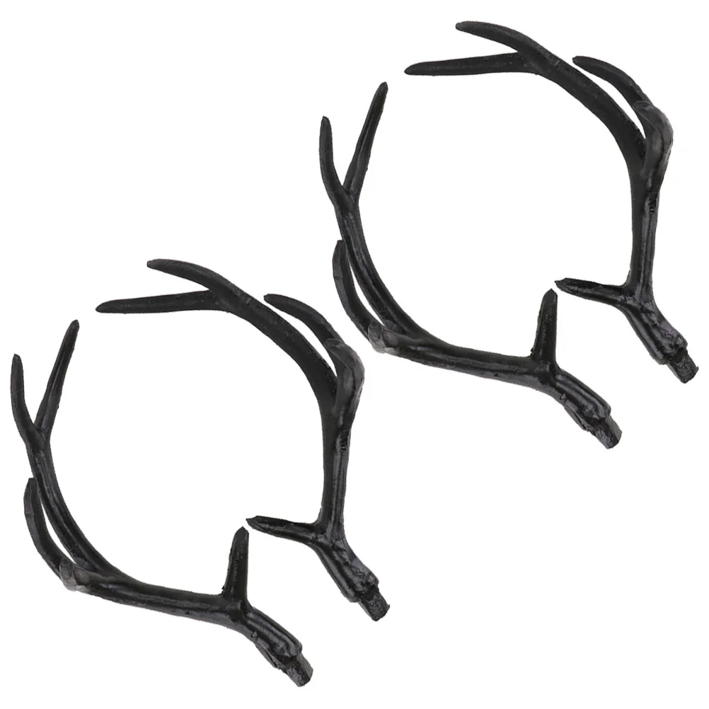 

2 Pairs Artificial Antlers Hair Clips DIY Accessories Deer Horn Halloween Toys Puppy Headband Accessory Christmas Horns