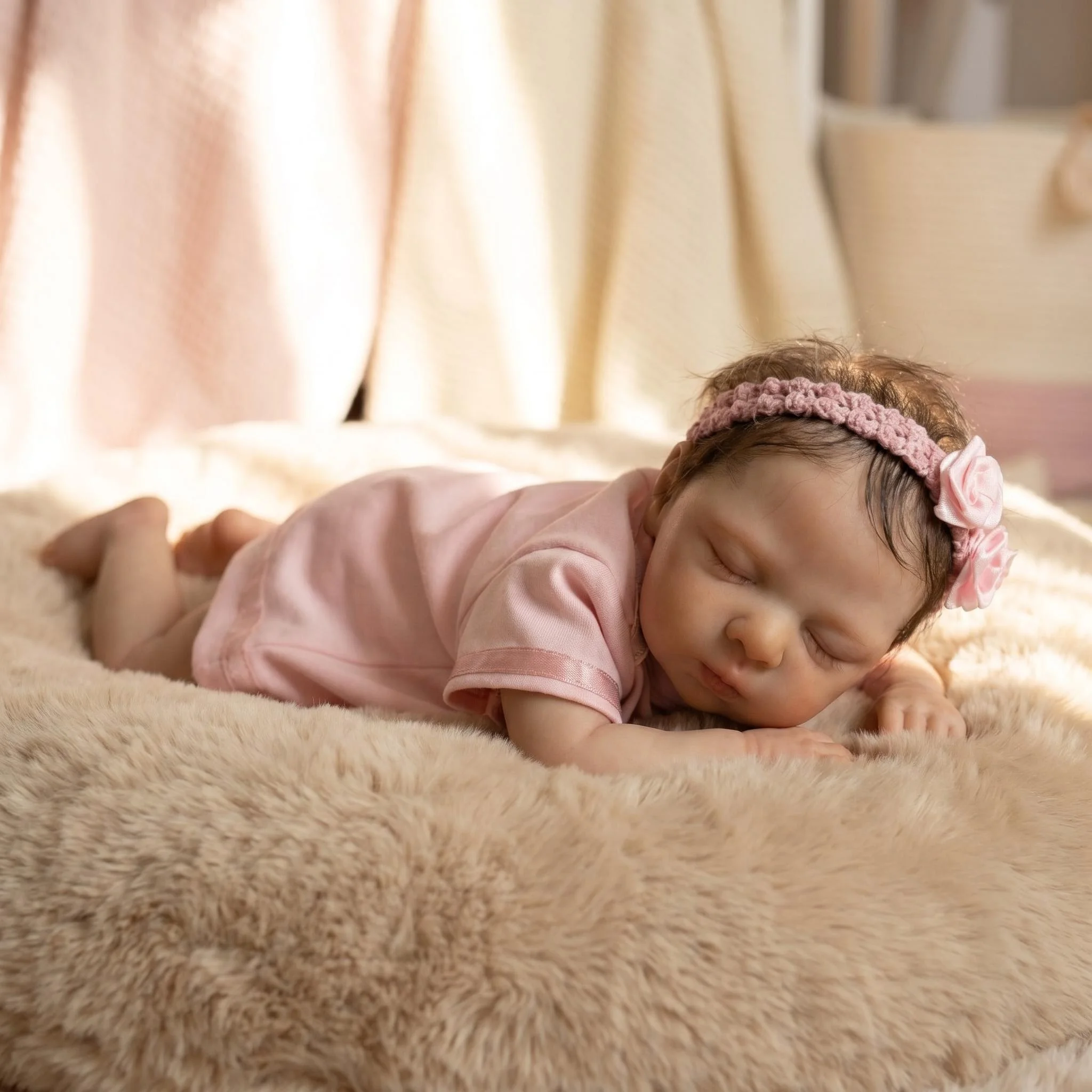 26CM 10 Inch Mini Reborn Doll Hand-rooted Hair Realistic Simulation Baby Doll With Pink Dress Handmade Cute Toddler Toy For Collection
