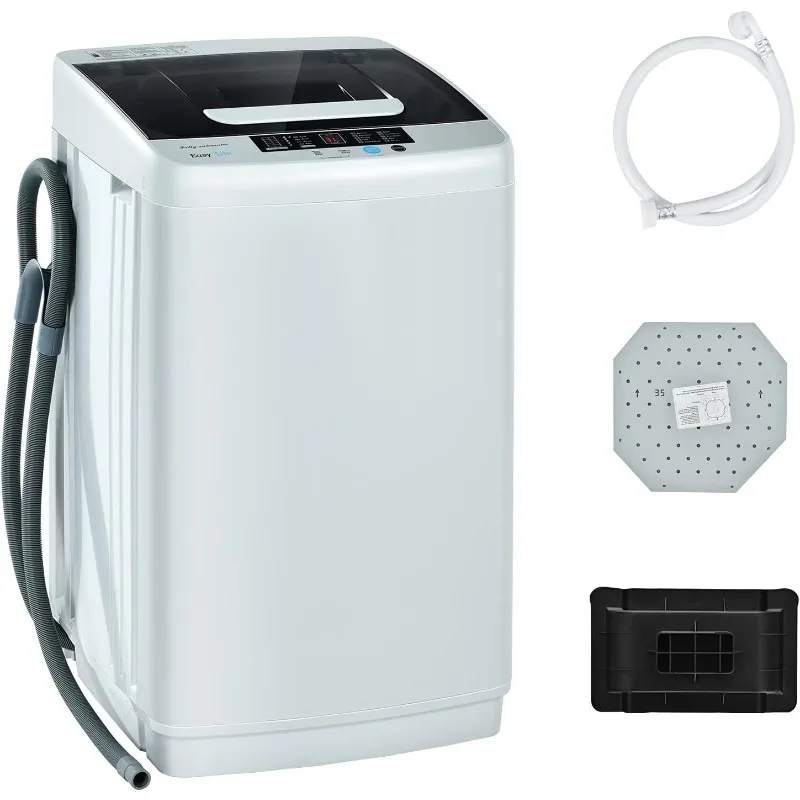 Portable Washing Machine, 2-in-1 Laundry Washer and Spin Combo with 10 Programs, 8.8lbs Capacity, Drain Pump and LED Display