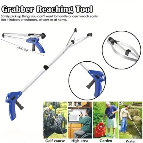 1pc 32 Inch Lockable Foldable Grabber Reacher Lightweight Extender Gripper Tool Claw Trash Garbage Picker Tool coisas para casa