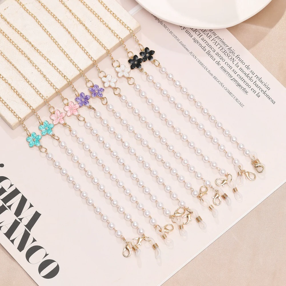 Glasses Chains Anti-lost Mask Chains Flower Earphone Sunglasses Lanyards Chain Fashion Bohemian Eyeglass Chain Jewelry Gifts