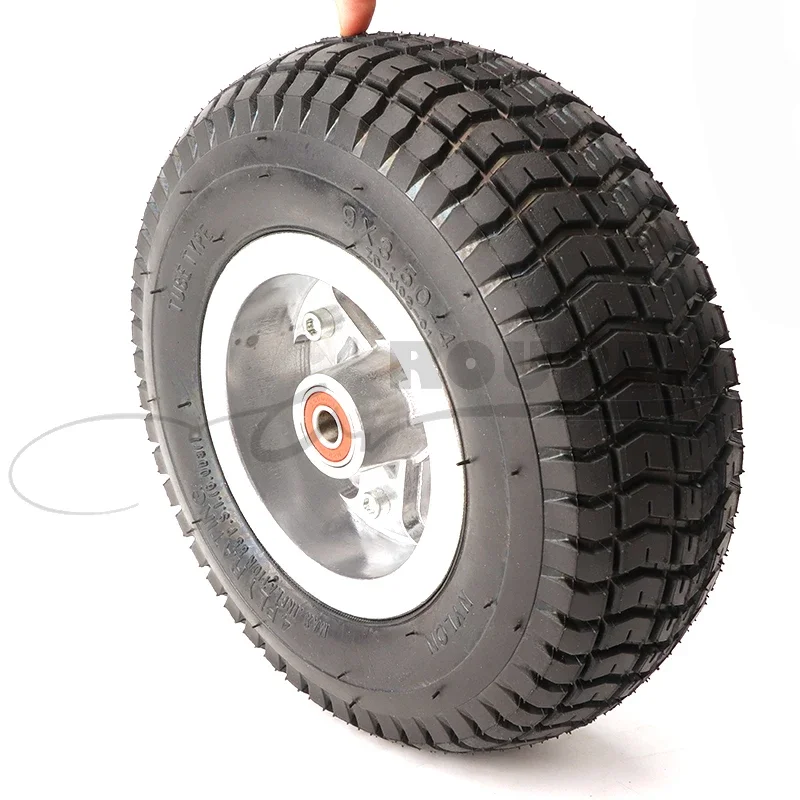 9 Inch Wheel 9x3.50-4 Tires Tyre Inner Tube And Rim Combo For Gas Scooter Skateboard Pocket Bike Electric Tricycle Moped Parts