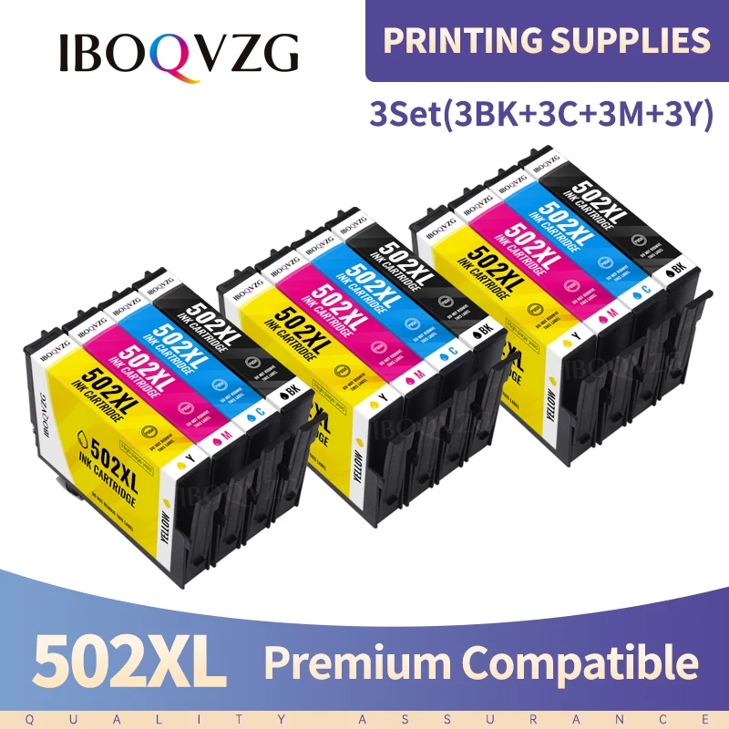 

Совместимый картридж с чернилами 502XL 502, Подходит для Epson