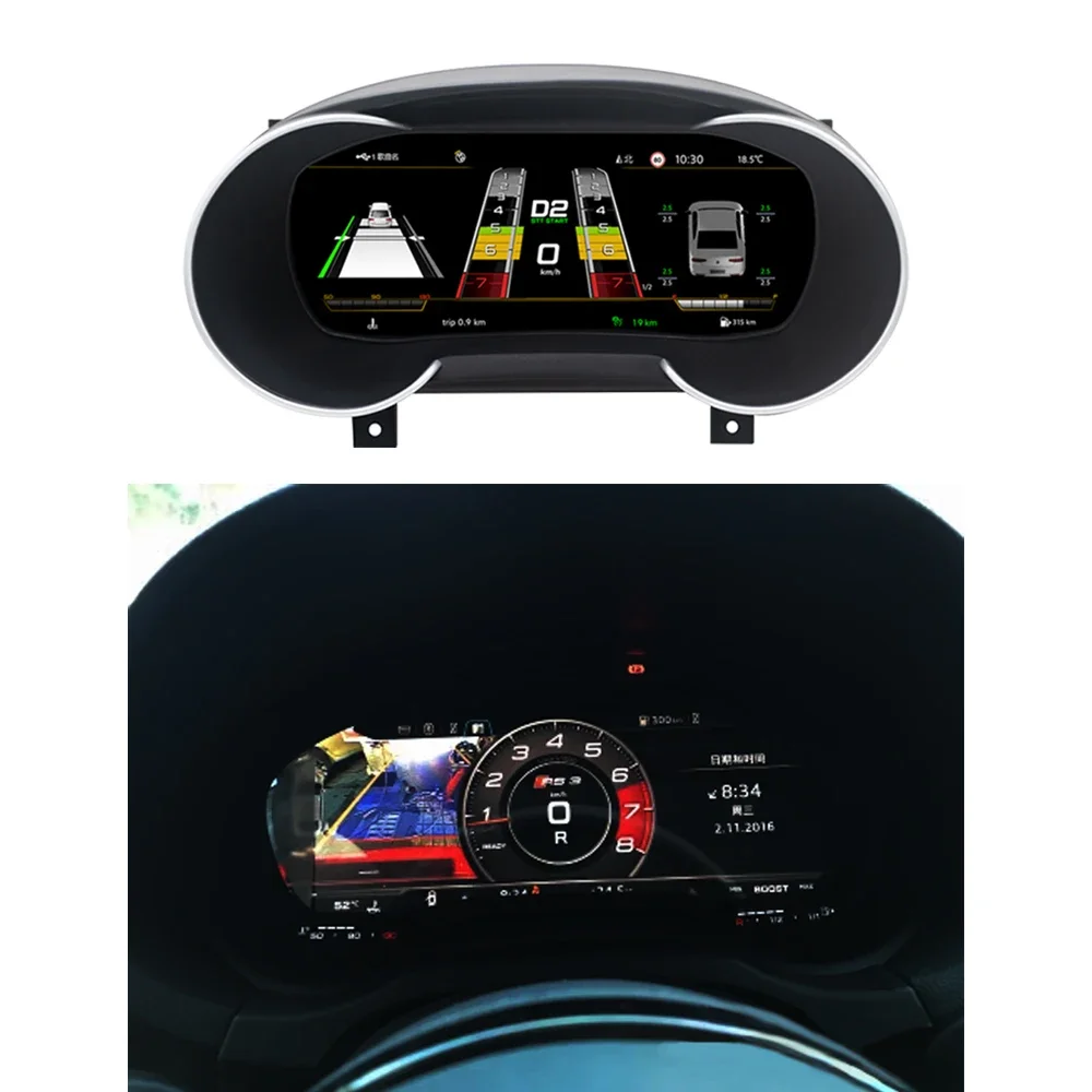 Car Digital cluster Virtual Cockpit Speedometer Instrument For Audi A3 LCD fulltouch Dashboard monitor Panel