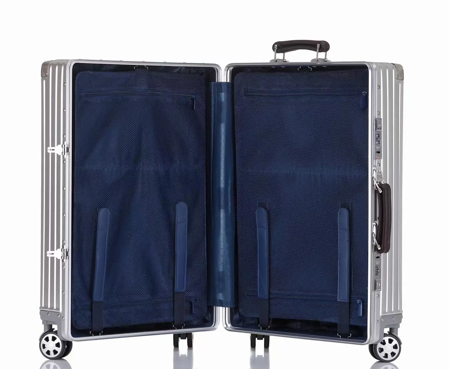 Aluminum Suitcases Carry on Luggage with Wheels Travel Suitcase with wheels free shipping luggage for high-quality flights