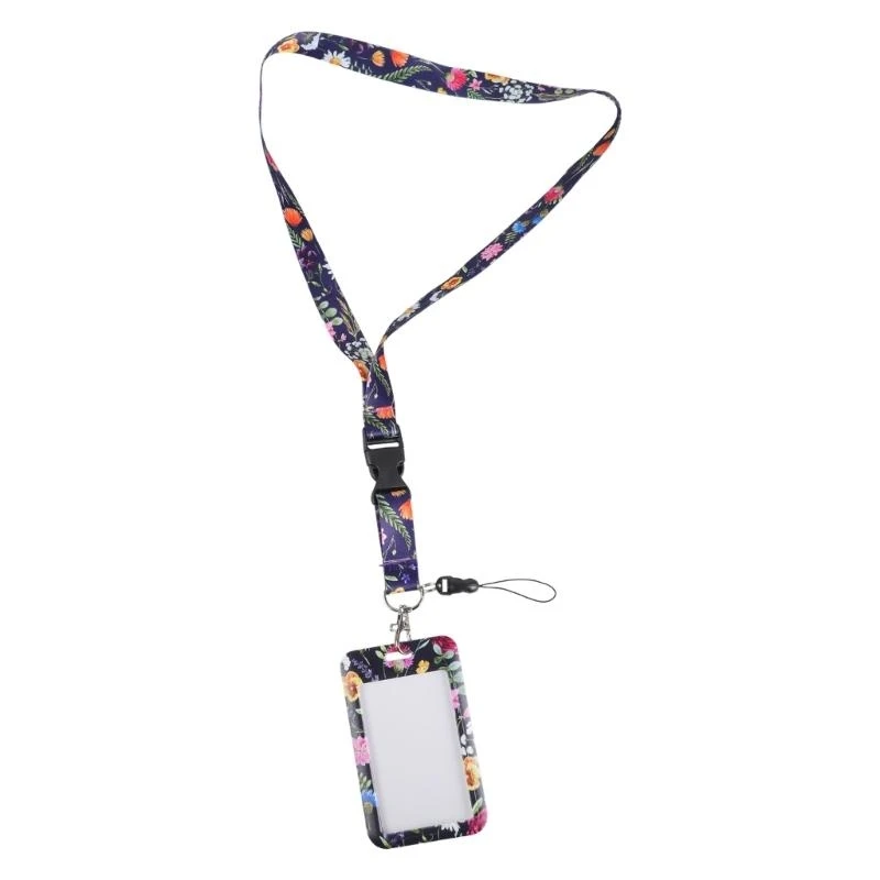 Oil Painting Retractable Badge Holder Lanyard Card Holder Neck Strap Card Case K92C