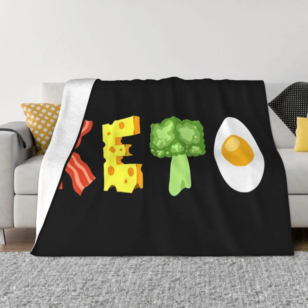 Men Keto Low Carb Diet Create Cotton OBasic Solid Loose New Style Spring Novelty Throw Blanket