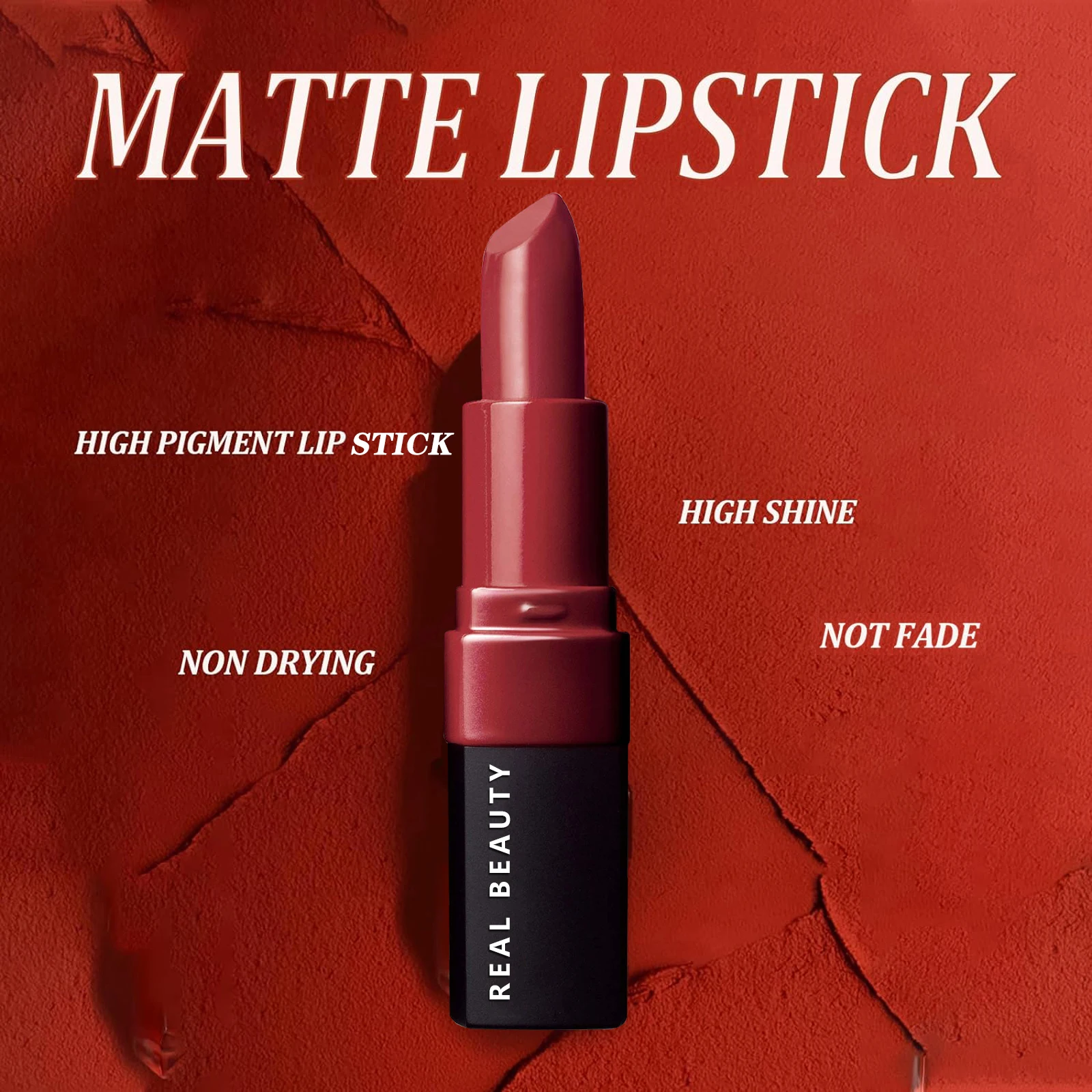 Matte Lipstick, Long Lasting Waterproof Highly Pigmented Lip Color, Creamy Formula For Soft, Nude Velvet Hydrating Lip Gloss image 4