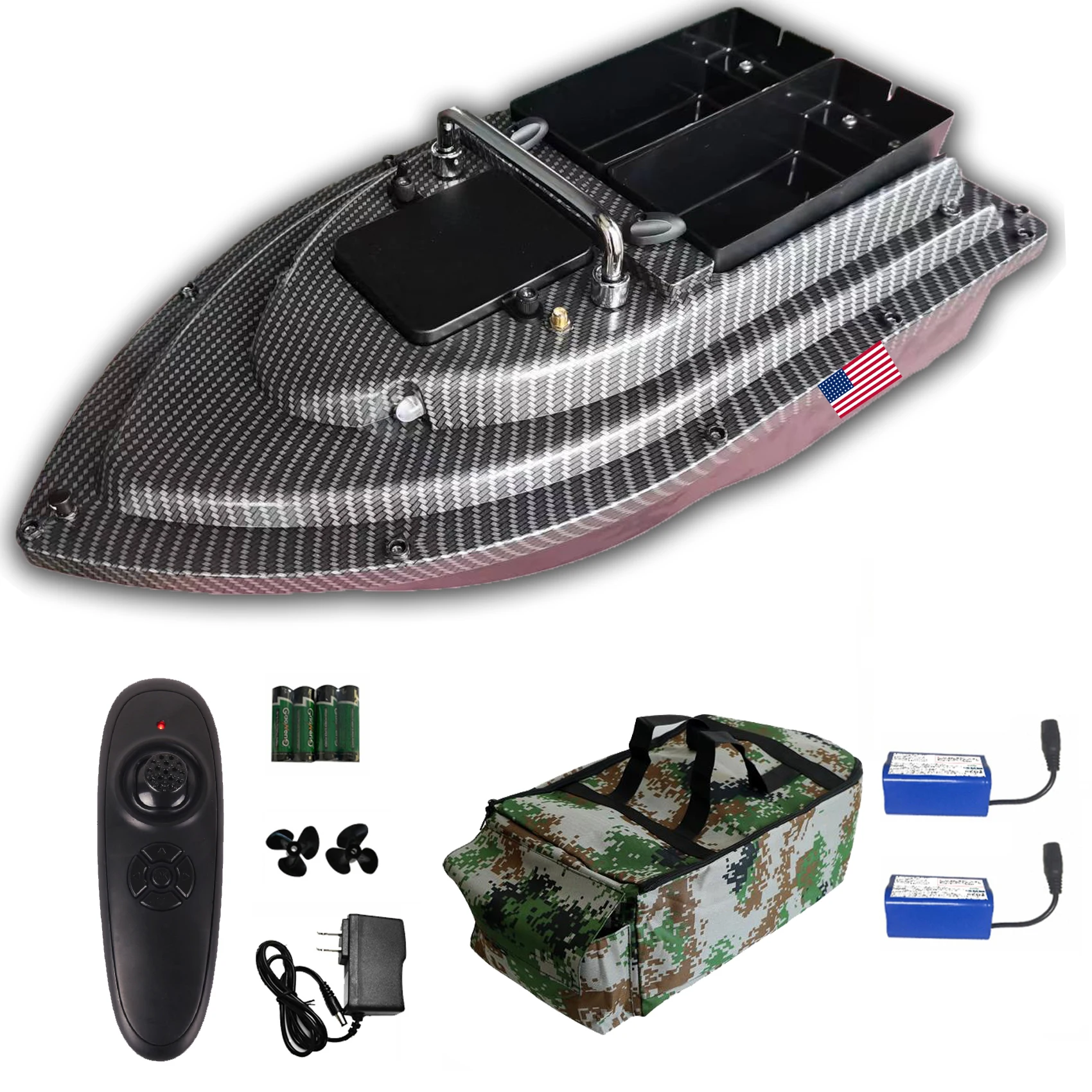 

D16 2 Hoppers 1.5kg Load China Cheap Fishing Bait Boats With Cruise Control