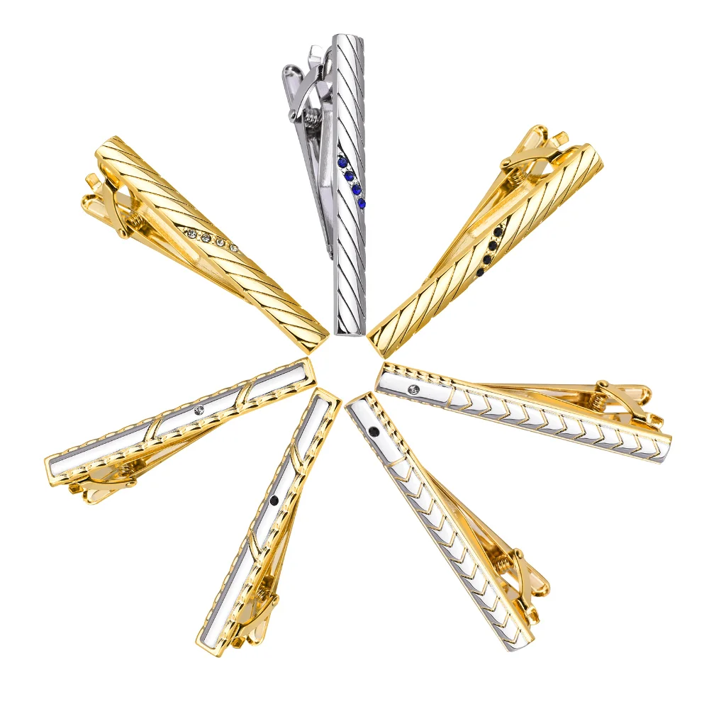 Twisted Texture Light Diamond-encrusted Tie Clip Business Wear and Accessories Exquisite Business Formal Wear Men's Tie Clip