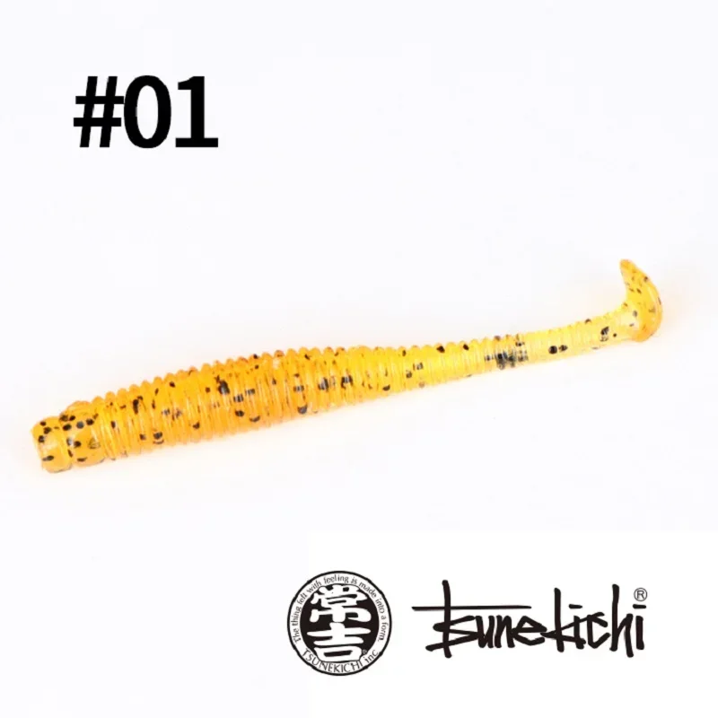 SUNEKICHI ASSEI TSUNEKICHI LURE SOFT BAIT 2.5 Inch 3 Inch Thread Small T-tail PST Angular T-tail Fish Fake Bait