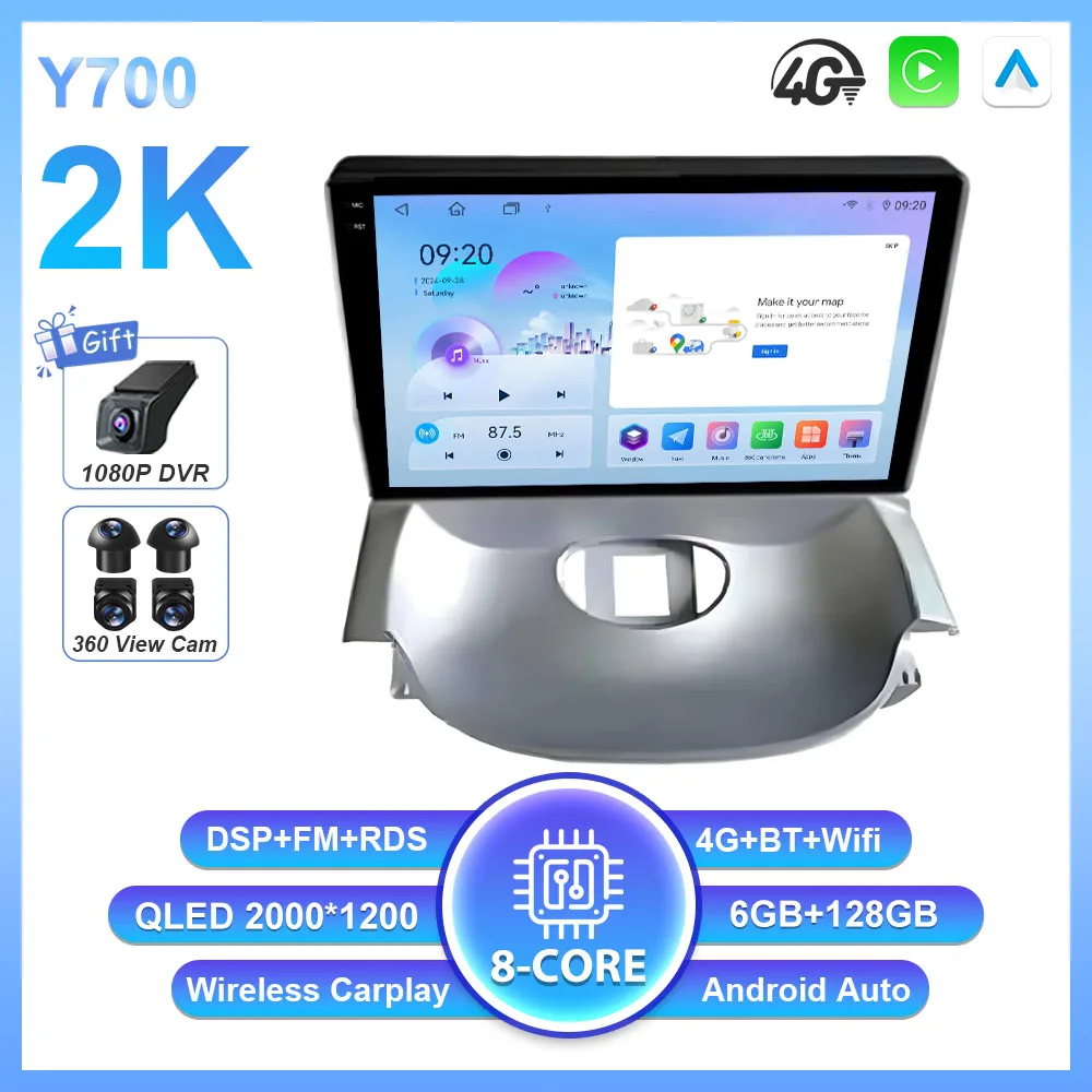 Android 16 Carplay Auto voor Peugeot 206 2004 - 2008 voor Citroen C2 2006 - 2013 Multimedia autoradio speler GEEN 2Din WIFI Stereo
