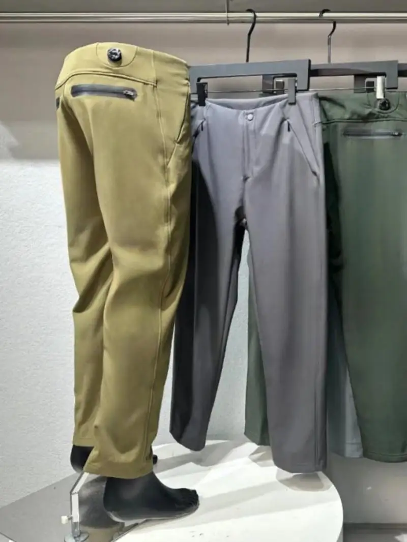 

Men's Outdoor Comfortable Fce Lined Straight Leg Casual Pants Warm Faionable Autumn Winter Soft ell Trousers